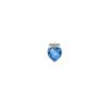Ατσάλινο μονό σκουλαρίκι καρδιά από μπλε κρύσταλλο - La Petite Story