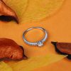 Γυναικείο μονόπετρο δαχτυλίδι από ασήμι 925ο με ζιργκόν - La Petite Story