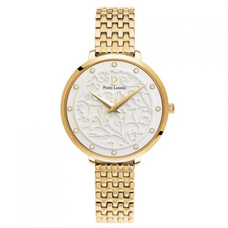 053J502 - Γυναικείο ρολόι PIERRE LANNIER Eolia Crystals Gold Stainless Steel Bracelet