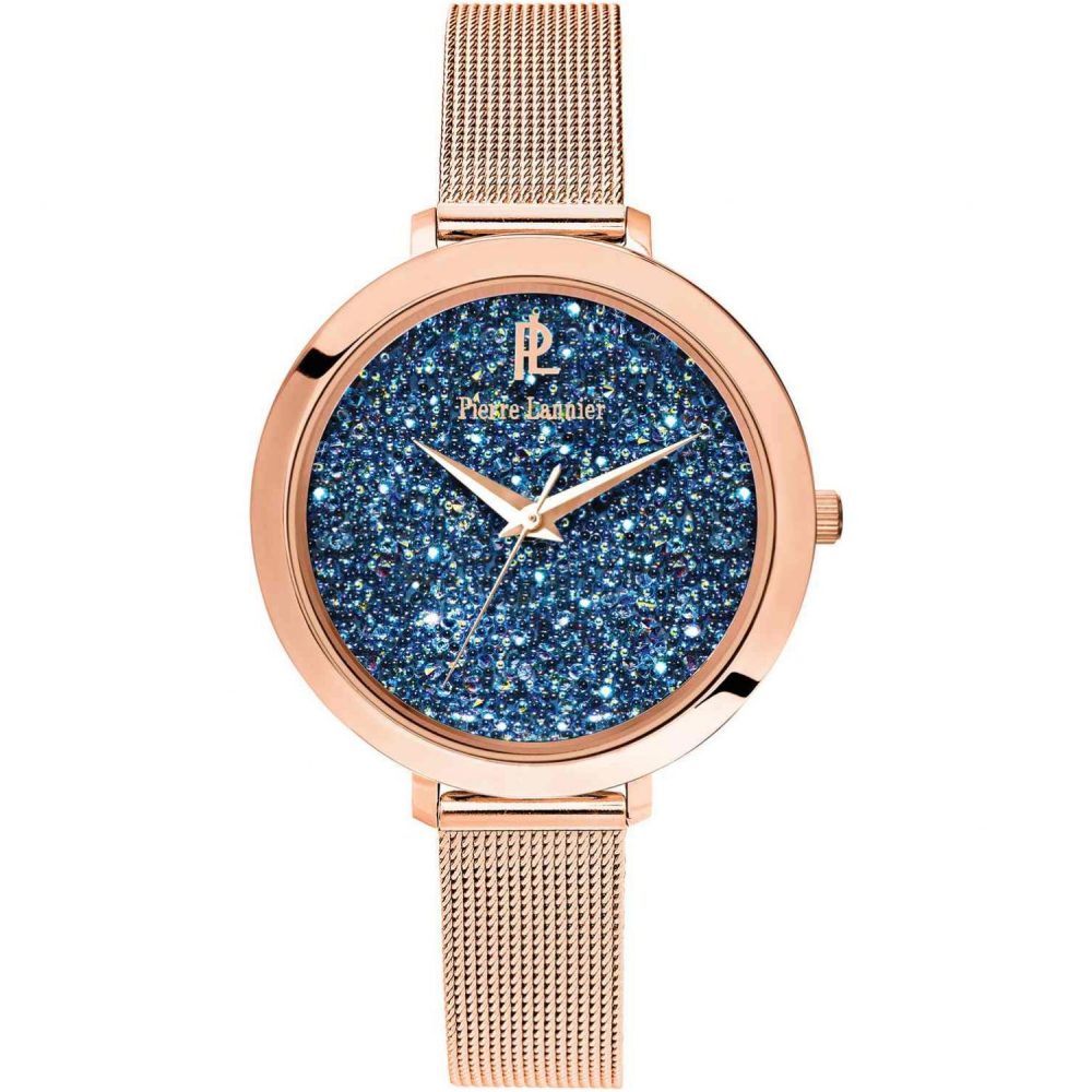 Γυναικείο ρολόι PIERRE LANNIER Crystals Swarovski Rose Gold Stainless Steel Bracelet - 097M968