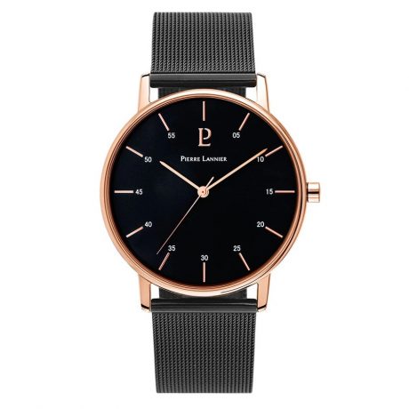 Ανδρικό ρολόι PIERRE LANNIER Cityline Black Stainless Steel Bracelet - 203F039