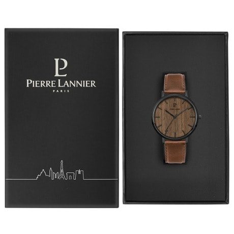 Ανδρικό ρολόι PIERRE LANNIER Nature Brown Leather Strap - 241D384 - Image 4