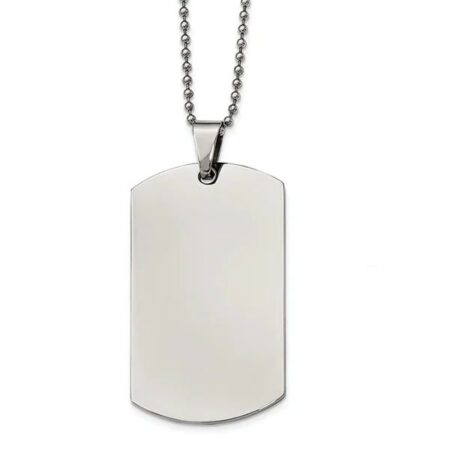Κρεμαστό Tag από Ανοξείδωτο Ατσάλι (Dule polished) Snazzy - N012S