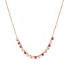 ROSATO Ασημένιο Rose gold κολιέ Cubica με Ruby Zirgons - RZCU66