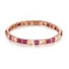 ROSATO Ασημένιο Rose gold Βραχιόλι Cubica με Ruby Zirgons - RZCU75
