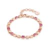 ROSATO Ασημένιο Rose gold Βραχιόλι Cubica με Ruby Zirgons - RZCU78