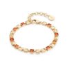 ROSATO Επίχρυσο Ασημένιο Βραχιόλι Cubica με Orange Zirgons - RZCU79