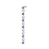 ROSATO Ασημένιο Μονό Σκουλαρίκι Cubica με Tanzanite Zirgons- RZCU80