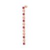 ROSATO Ασημένιο Rose gold Μονό Σκουλαρίκι Cubica με Ruby Zirgons - RZCU81