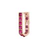 ROSATO Ασημένιο Rose gold Μονό Σκουλαρίκι Cubica με Ruby Zirgons - RZCU87