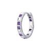 ROSATO Ασημένιο Μονό Σκουλαρίκι Cubica με Tanzanite Zirgons - RZCU89