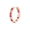 ROSATO Ασημένιο Rose gold Μονό Σκουλαρίκι Cubica με Ruby Zirgons - RZCU90