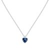 Μενταγιόν από ασήμι 925, με Cubic Zirconia πέτρα, σε μπλε χρώμα και σχήμα καρδιά, από την σειρά TESORI του οίκου MORELLATO.
