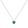 Μενταγιόν από ασήμι 925, με Cubic Zirconia πέτρα, σε Πράσινο χρώμα και σχήμα καρδιά, από την σειρά TESORI του οίκου MORELLATO.