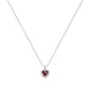 Κολιέ από ασήμι 925, με Cubic Zirconia πέτρα, σε κόκκινο χρώμα και σχήμα καρδιά, από την σειρά TESORI του οίκου MORELLATO.