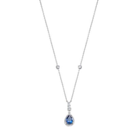 Κολιέ Tesori Blue Tear του οίκου MORELLATO Morellato από ασήμι 925ο με μπλε ζιργκόν