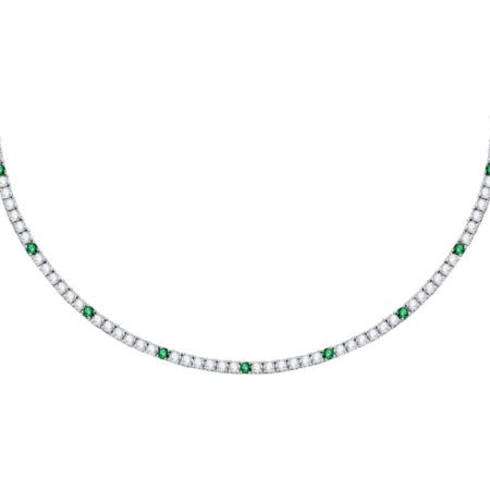 Κολιέ Tennis (Ριβιέρα) Green από ανακυκλωμένο Ασήμι 925ο του οίκου Morellato από τη σειρά Tesori