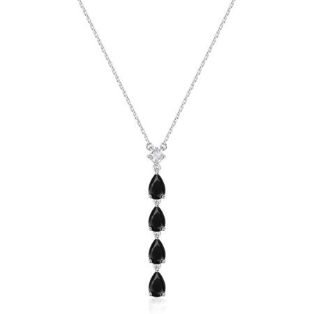Κολιέ Fancy Black Pear της BROSWAY από ασήμι 925ο
