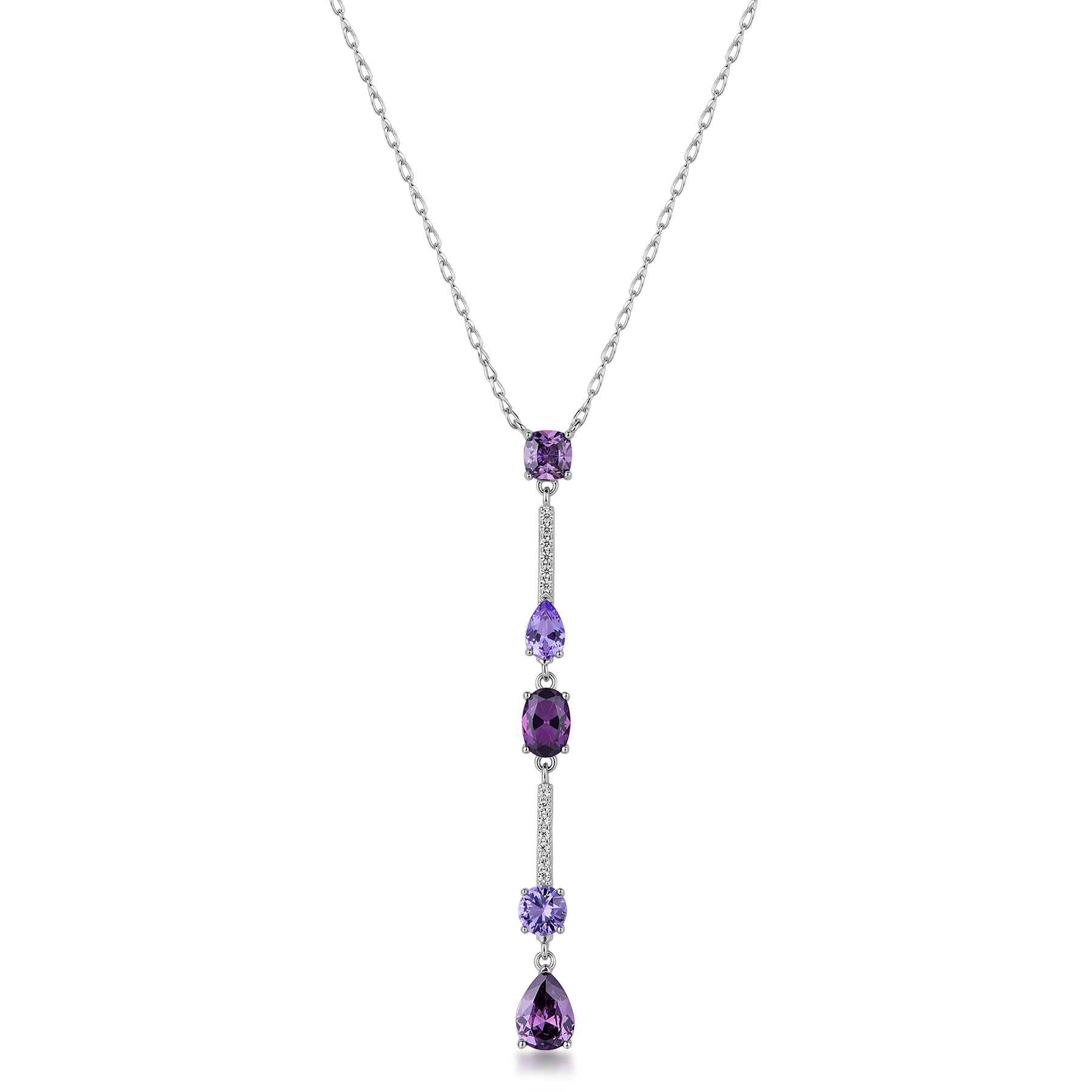 Κολιέ Fancy από Ασήμι 925ο - Magic Purple - BROSWAY - FMP131