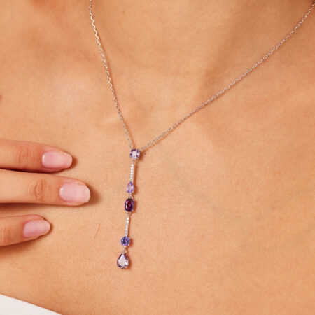 Κολιέ Fancy από Ασήμι 925ο - Magic Purple - BROSWAY - FMP131