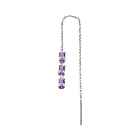 Σκουλαρίκι Κρεμαστό Fancy Purple - BROSWAY