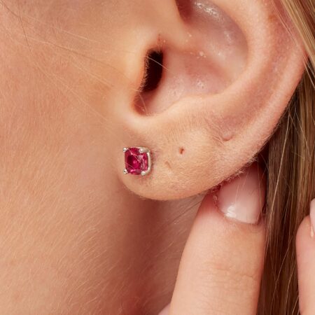 Σκουλαρίκι καρφωτό Fancy Ruby - BROSWAY από ασήμι 925ο