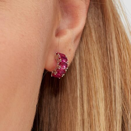 Σκουλαρίκι Fancy Ruby - BROSWAY από ασήμι 925ο