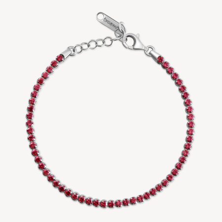 Βραχιόλι Tennis Fancy Ruby του Οίκου BROSWAY από Ασήμι 925ο με Ζιργκόν