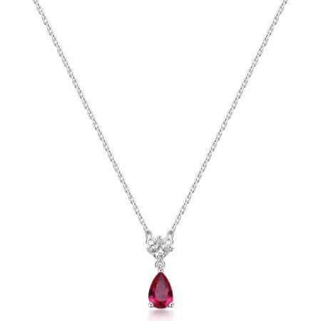 Κολιέ Fancy Passion Ruby του Οίκου BROSWAY από Ασήμι 925ο με Ζιργκόν