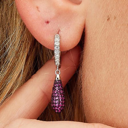 Σκουλαρίκι Fancy Ruby - BROSWAY από ασήμι 925ο