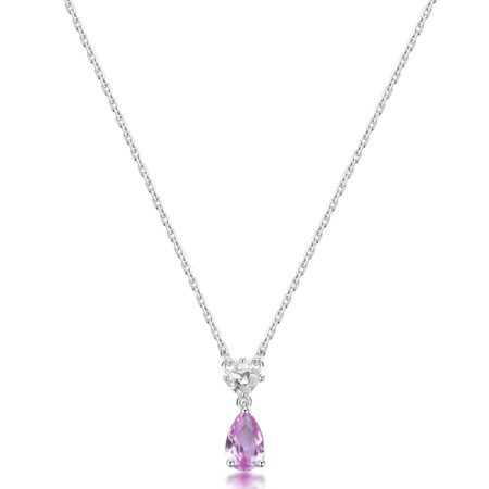 Κολιέ Fancy Pink του οίκου BROSWAY από ασήμι 925ο