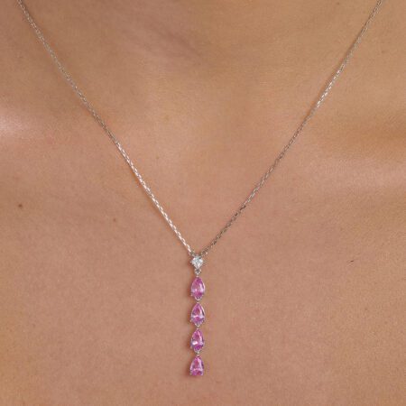 Κολιέ Fancy Pink του οίκου BROSWAY από ασήμι 925ο