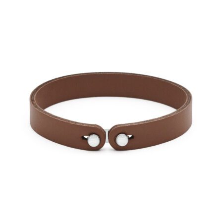Brosway Unisex Δερμάτινο Βραχιόλι με Mother of Pearl – Καφέ - BIK151