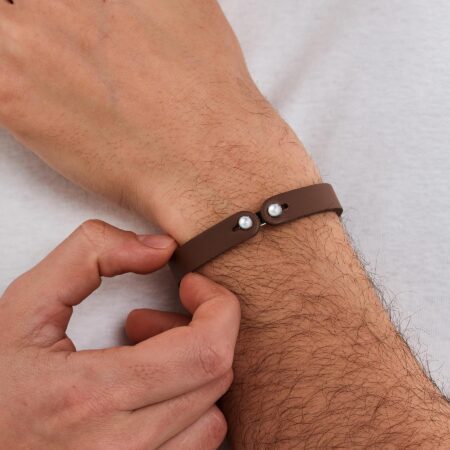 Brosway Unisex Δερμάτινο Βραχιόλι με Mother of Pearl – Καφέ - BIK151