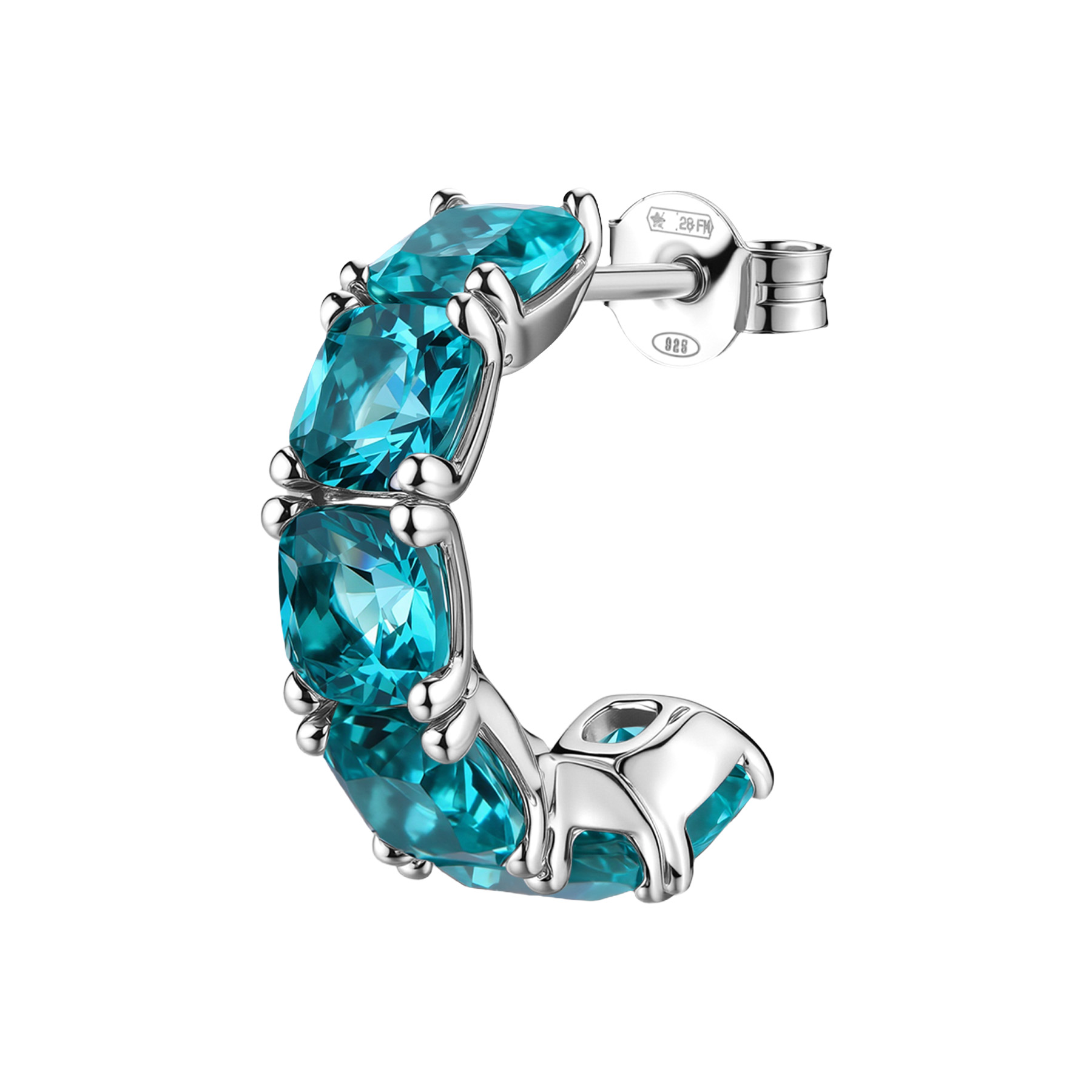 Μονό Σκουλαρίκι Fancy από ασήμι 925ο - Aqua Green - Brosway - FAG13