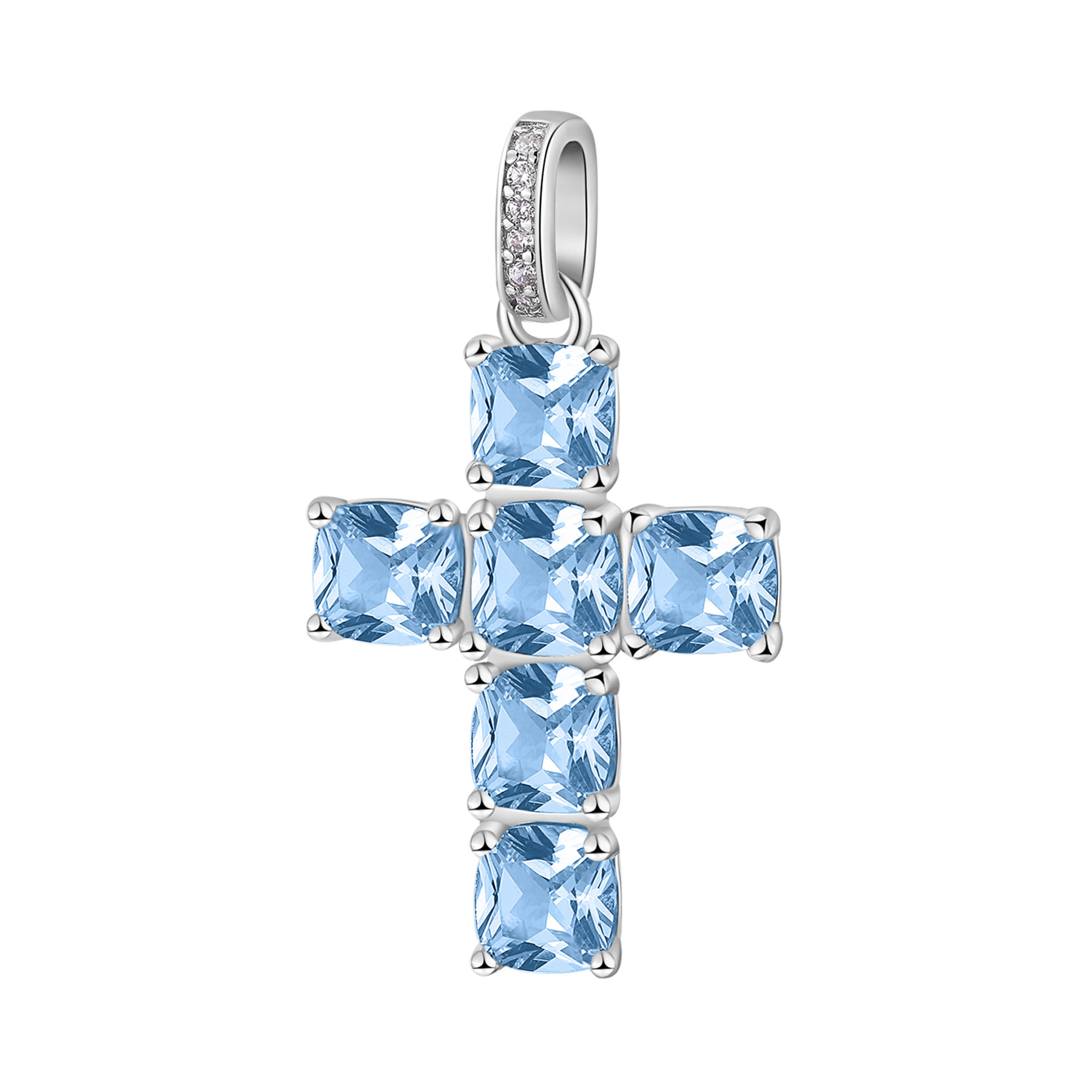 Charm Σταυρός Fancy από Ασήμι 925ο - Cloud Light Blue - Brosway - FCL14
