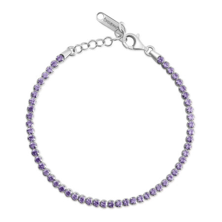 Βραχιόλι Tennis Fancy από Ασήμι 925ο - Magic Purple - BROSWAY - FMP107