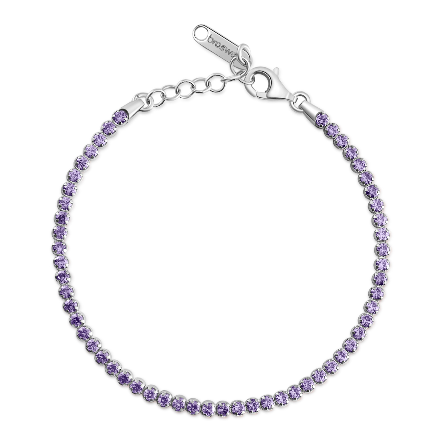 Βραχιόλι Tennis Fancy από Ασήμι 925ο - Magic Purple - BROSWAY - FMP107