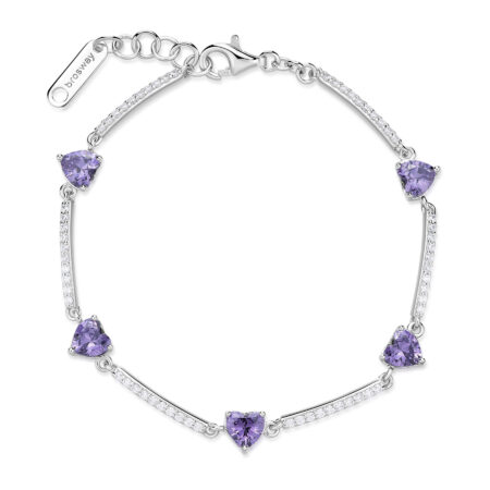 Βραχιόλι Fancy από Ασήμι 925ο - Magic Purple - BROSWAY - FMP119