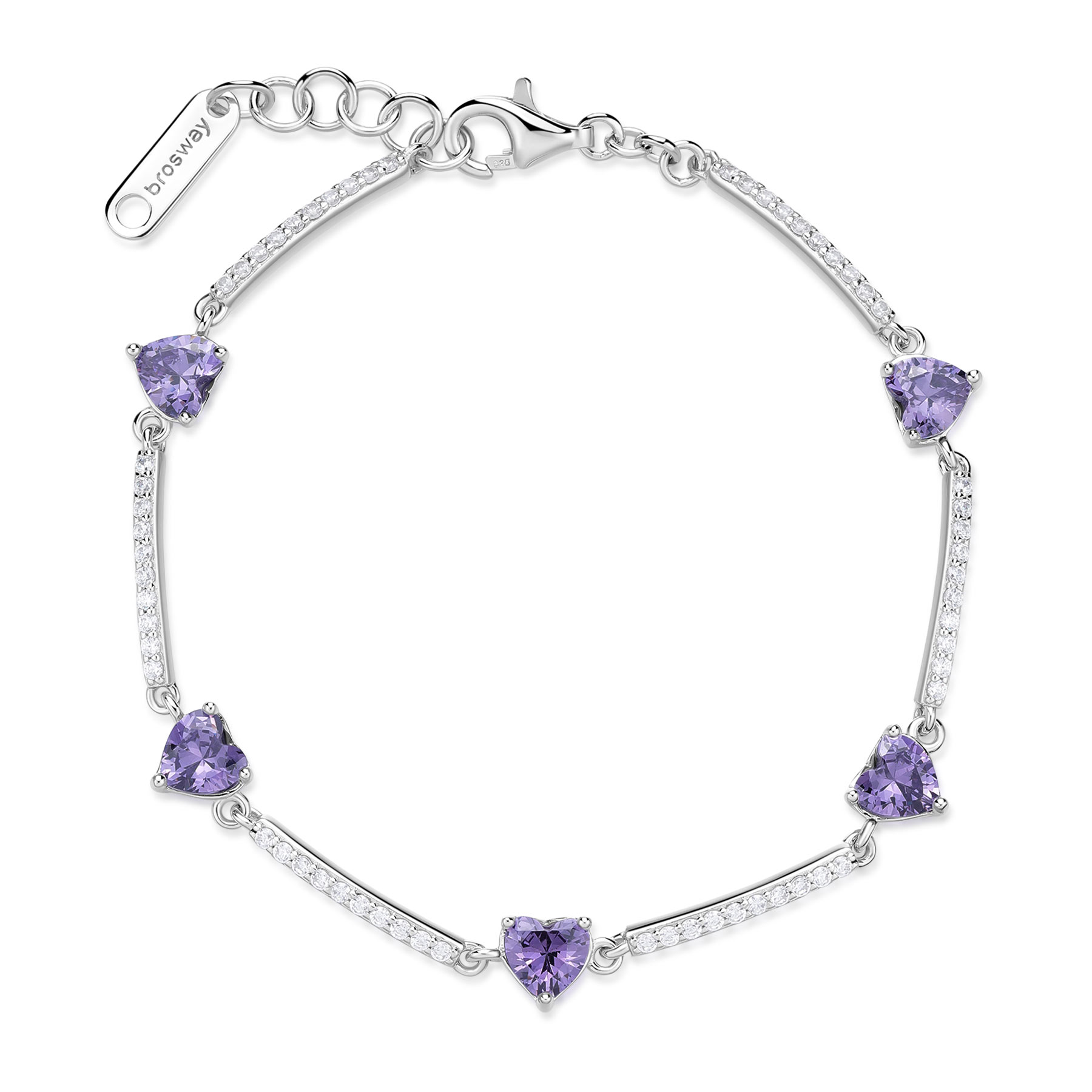 Βραχιόλι Fancy από Ασήμι 925ο - Magic Purple - BROSWAY - FMP119