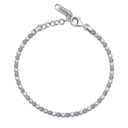 Βραχιόλι Tennis Fancy από Ασήμι 925ο - Magic Purple - BROSWAY - FMP120