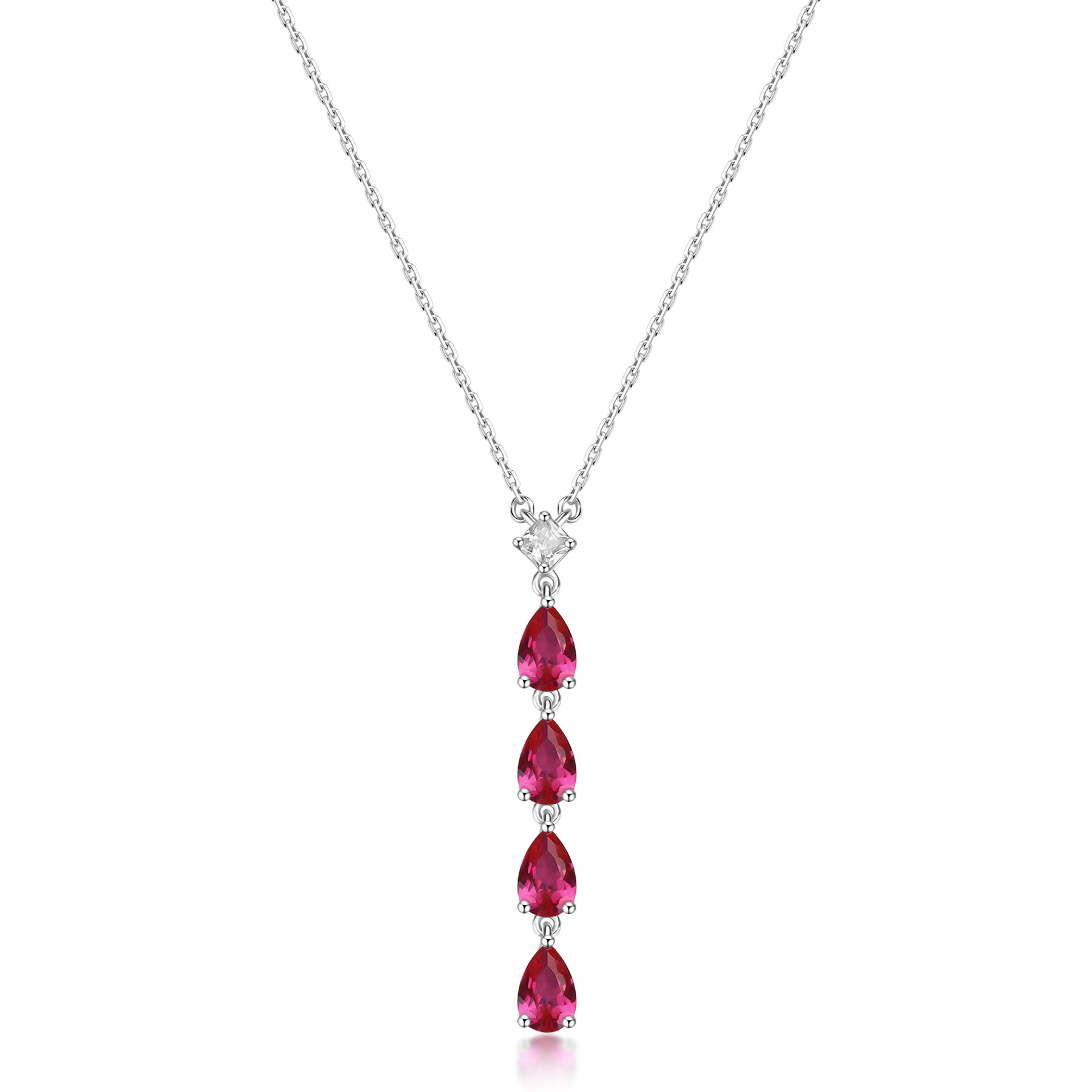Κολιέ Fancy από Ασήμι 925ο - Passion Ruby - BROSWAY - FPR112