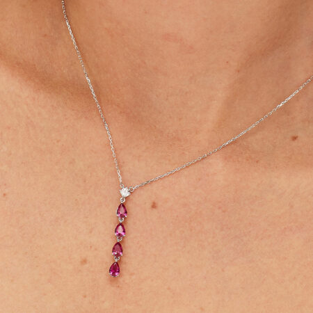 Κολιέ Fancy από Ασήμι 925ο - Passion Ruby - BROSWAY - FPR112