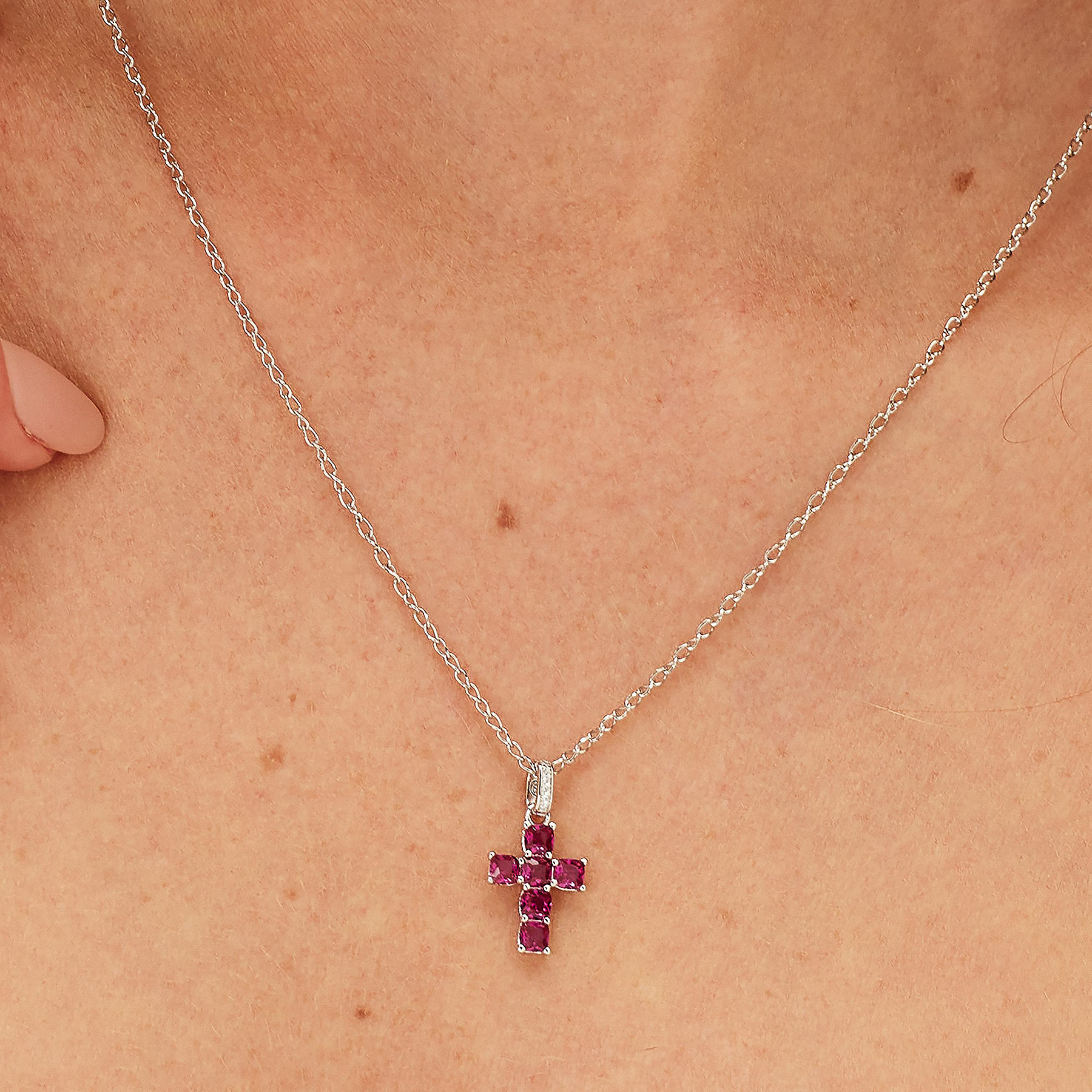 Charm Σταυρός Fancy από Ασήμι 925ο - Passion Ruby - Brosway - FPR116