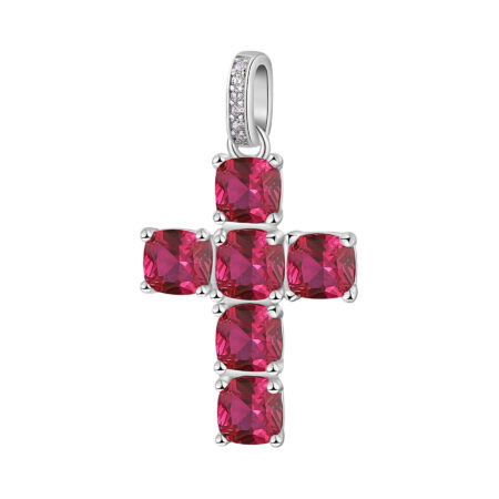 Charm Σταυρός Fancy από Ασήμι 925ο - Passion Ruby- Brosway - FPR12
