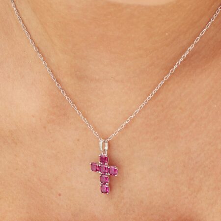 Charm Σταυρός Fancy από Ασήμι 925ο - Passion Ruby- Brosway - FPR12