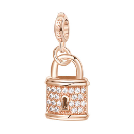Rosato Charm Padlock από Rose Gold Ασήμι 925o - RZ005