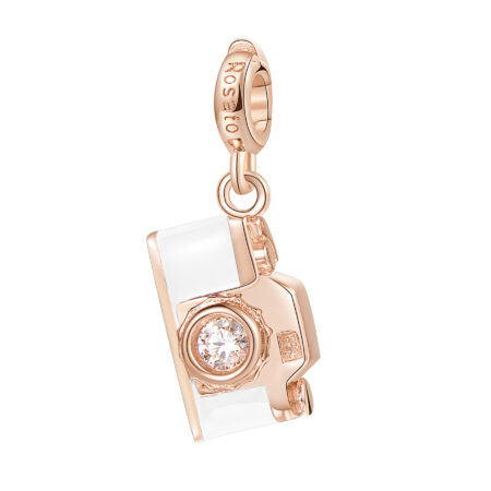 Rosato Charm Κάμερα από Rose Gold Ασήμι 925o - RZ048