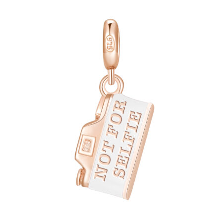 Rosato Charm Κάμερα από Rose Gold Ασήμι 925o - RZ048