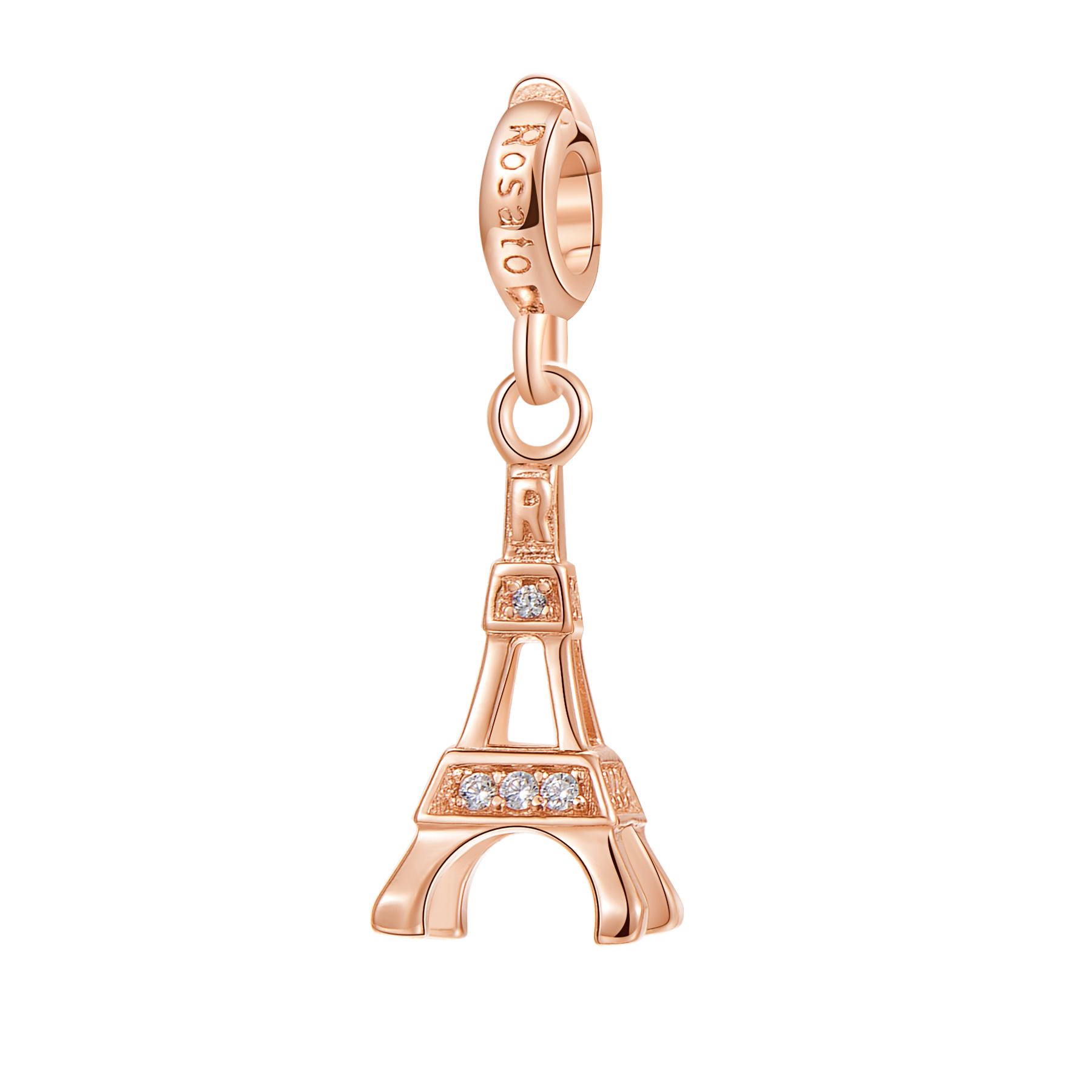 Rosato Charm Eiffel Tower από Rose Gold Ασήμι 925o - RZ051